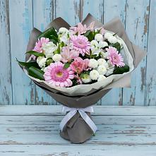 Букет цветов из:  Герберы, Альстромерии и Хризантемы #REPLACE_PRED# Грачевка
