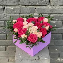 Цветочная композиция из Розы в коробке #REPLACE_PRED# Грачевка