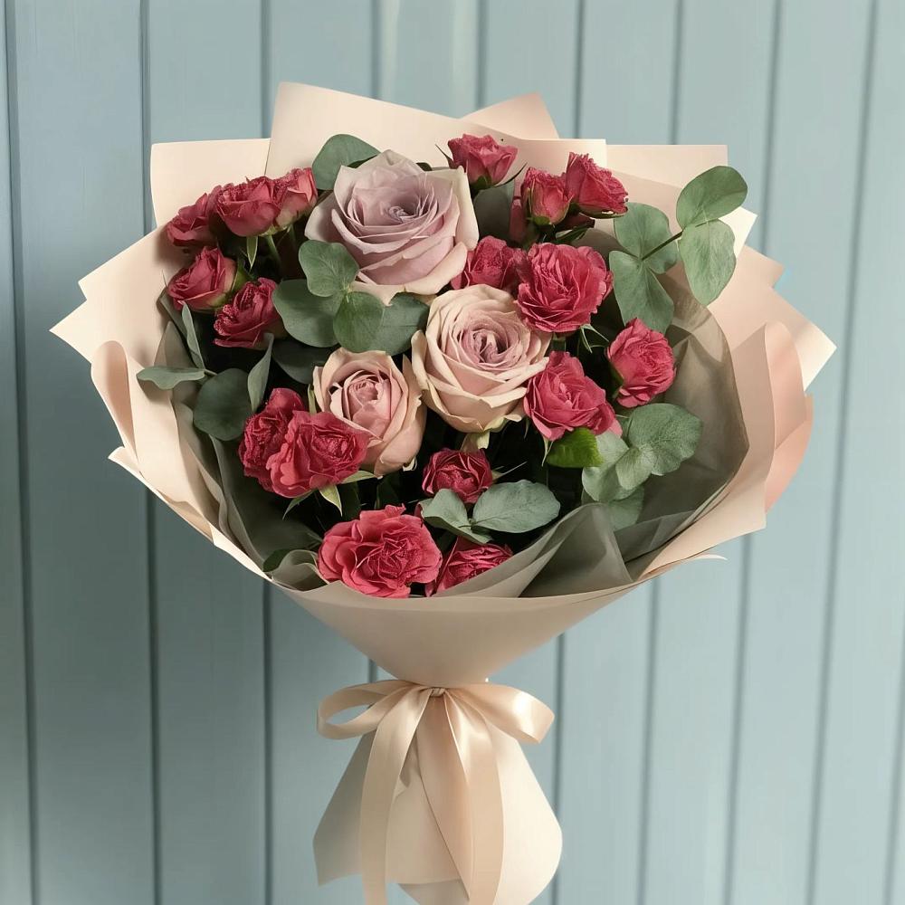 Букет цветов из: Гвоздики и Розы в Грачевка