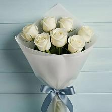 Букет 7 Белых роз Эдлесс Лав в Грачевка