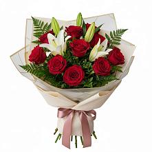 Букет цветов из:  Лилии и Розы в Грачевка