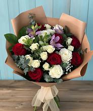 Букет цветов из:  Розы и Альстромерии в Грачевка
