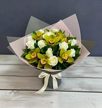 Букет цветов из:  Орхидеи и Розы в Грачевка