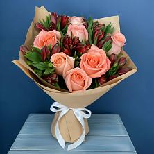 Букет цветов из:  Розы и Альстромерии в Грачевка