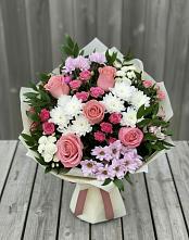 Букет цветов из:  Альстромерии, Гвоздики, Розы и Хризантемы #REPLACE_PRED# Грачевка