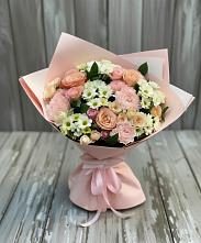 Букет цветов из:  Гвоздики, Розы и Хризантемы в Грачевка