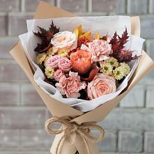 Букет цветов из:  Гвоздики, Хризантемы и Розы в Грачевка