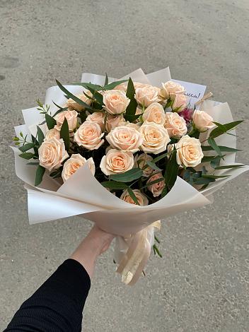 Букет Кремовые розы Латте в Грачевка