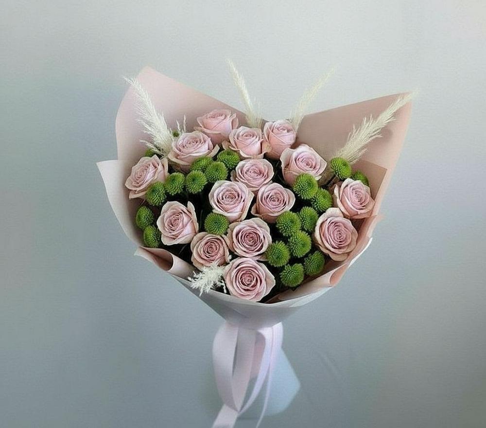 Букет цветов из: Розы и Хризантемы в Грачевка