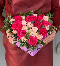 Цветочная композиция из Розы в коробке #REPLACE_PRED# Грачевка