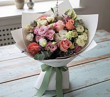 Букет цветов из:  Розы, Лизиантусы и Гвоздики #REPLACE_PRED# Грачевка