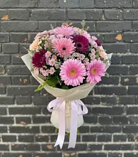 Букет цветов из:  Герберы и Хризантемы в Грачевка