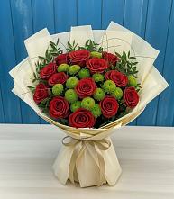 Букет цветов из:  Розы и Хризантемы в Грачевка