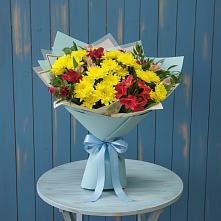 Букет цветов из:  Альстромерии и Хризантемы #REPLACE_PRED# Грачевка