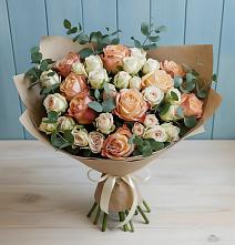 Букет цветов из:  Альстромерии и Розы в Грачевка