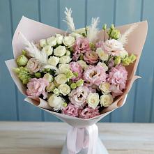 Букет цветов из:  Альстромерии и Розы в Грачевка